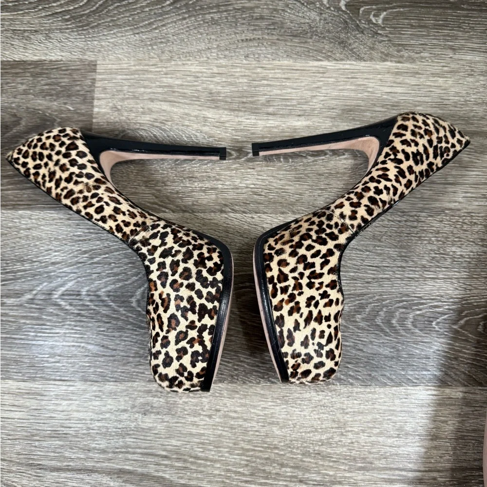Pour La Victoire Shoes Women sz8 Cheetah Print‎ Fur Vero Cuoio Leather 5